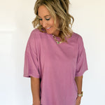 Mineral Wash Oversized Tee-Washed Purple - Ana Patricia Boutique