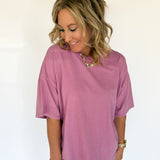 Mineral Wash Oversized Tee-Washed Purple - Ana Patricia Boutique