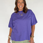 Crewneck Tee- Purple - Ana Patricia Boutique