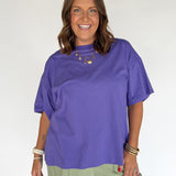 Crewneck Tee- Purple - Ana Patricia Boutique