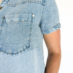 Chambray Button Up Top - Ana Patricia Boutique