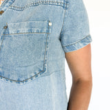 Chambray Button Up Top - Ana Patricia Boutique