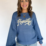 Howdy Sweater- Blue