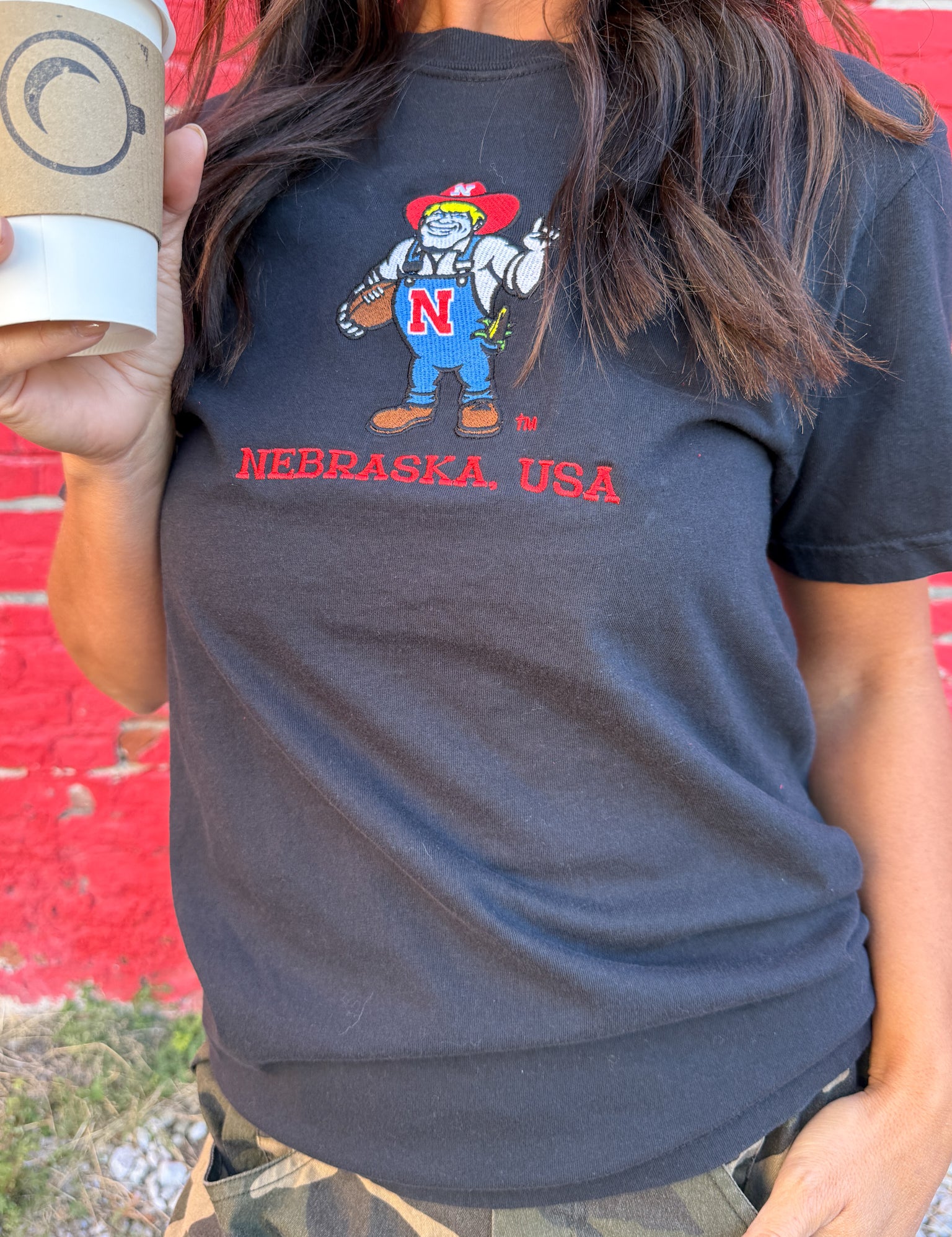 Herbie Embroidered Tee- Black - Ana Patricia Boutique