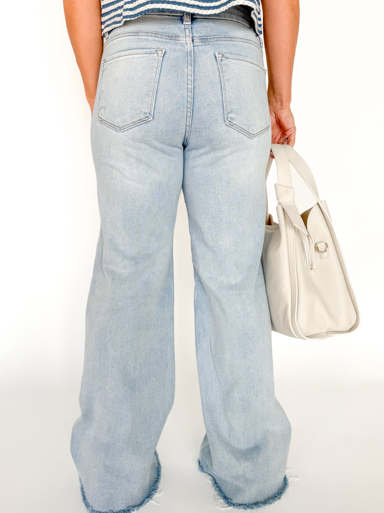 Tummy Control Mid Rise Wide Leg Jeans - Ana Patricia Boutique