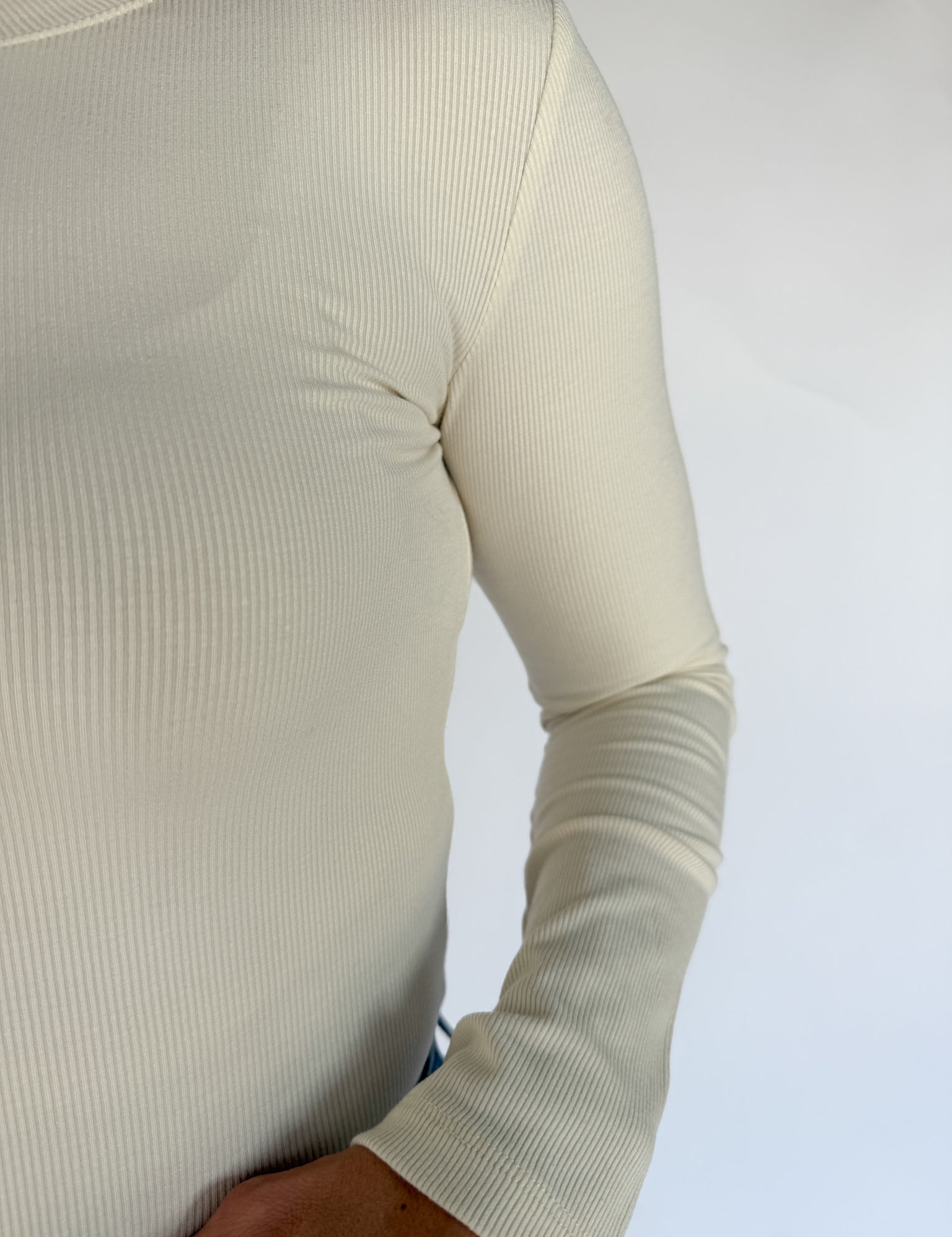 Essential Ribbed Top- Ivory - Ana Patricia Boutique