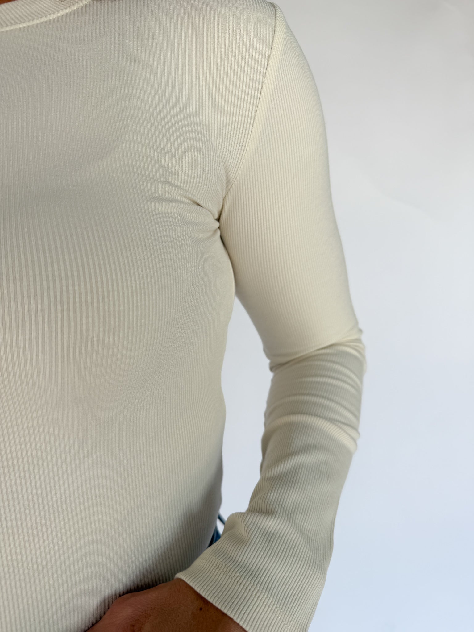 Essential Ribbed Top- Ivory - Ana Patricia Boutique