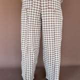 Soft Brushed Check Barrel Pants