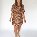 Kimono Sleeve Floral Dress - Ana Patricia Boutique