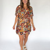 Kimono Sleeve Floral Dress - Ana Patricia Boutique