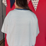 USA Rope Embroidery Top- Blue - Ana Patricia Boutique