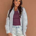 Chambray Striped Button Down-Light - Ana Patricia Boutique