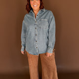 Denim Button Up Shirt - Ana Patricia Boutique