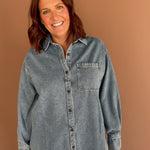 Denim Button Up Shirt - Ana Patricia Boutique