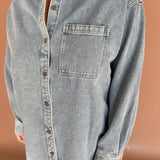 Denim Button Up Shirt - Ana Patricia Boutique
