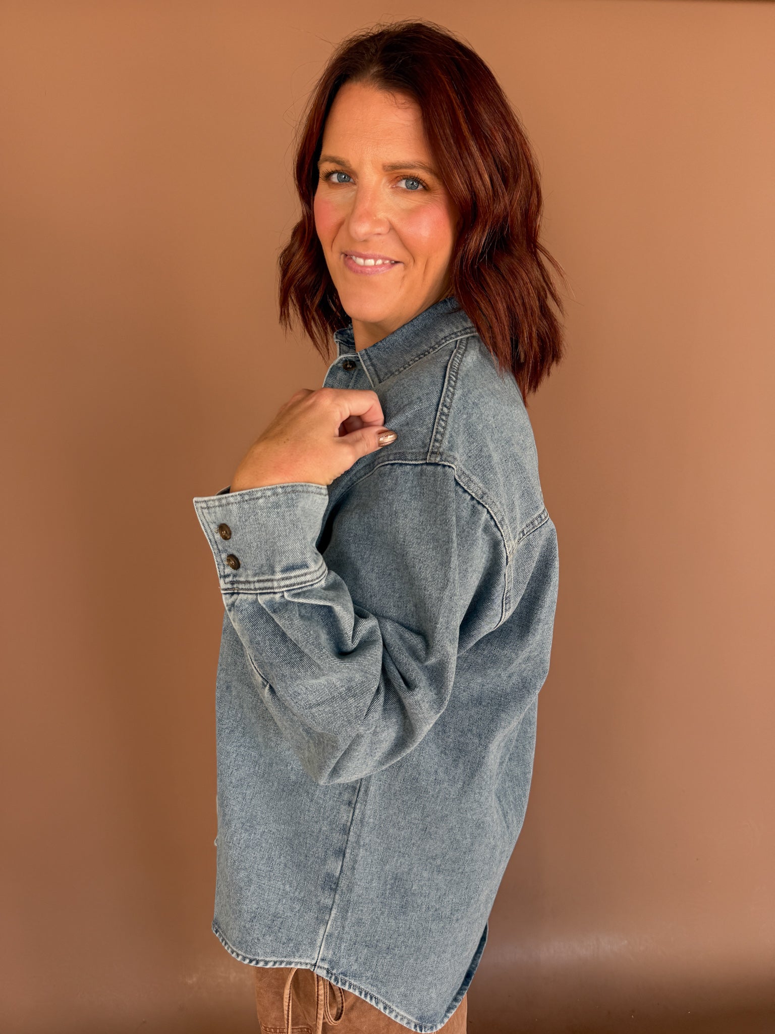 Denim Button Up Shirt - Ana Patricia Boutique