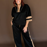 Short Sleeve Zip Up Sweatshirt - Ana Patricia Boutique