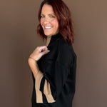 Short Sleeve Zip Up Sweatshirt - Ana Patricia Boutique