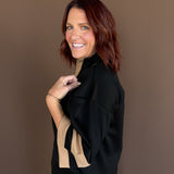 Short Sleeve Zip Up Sweatshirt - Ana Patricia Boutique