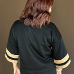 Short Sleeve Zip Up Sweatshirt - Ana Patricia Boutique