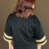 Short Sleeve Zip Up Sweatshirt - Ana Patricia Boutique