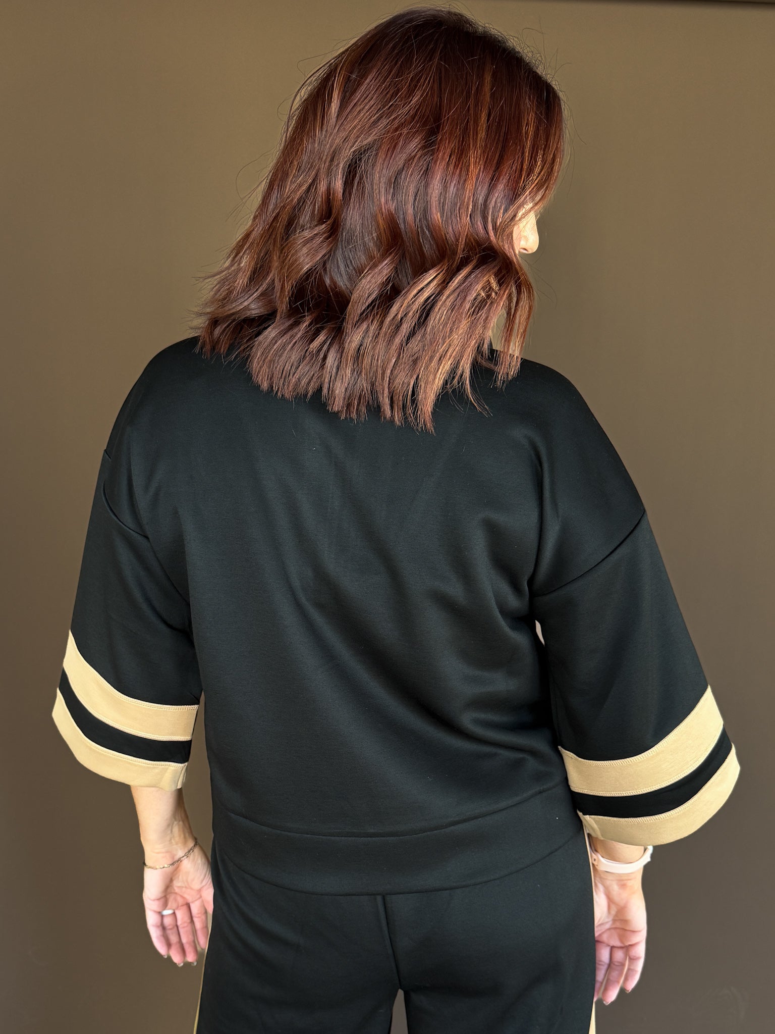 Short Sleeve Zip Up Sweatshirt - Ana Patricia Boutique