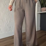 Mid Rise Raw Hem Sweatpants- Light Mocha - Ana Patricia Boutique