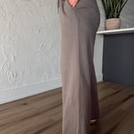 Mid Rise Raw Hem Sweatpants- Light Mocha - Ana Patricia Boutique
