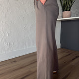 Mid Rise Raw Hem Sweatpants- Light Mocha - Ana Patricia Boutique