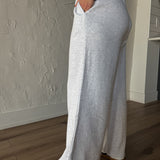 Mid Rise Raw Hem Sweatpants- Grey - Ana Patricia Boutique
