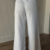 Mid Rise Raw Hem Sweatpants- Grey - Ana Patricia Boutique