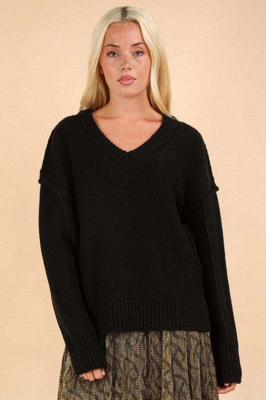 The Pearl Sweater- Black