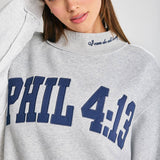 PHIL 4:13 Mock-Neck Sweatshirt