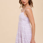 Lavender Floral  Mini Dress - Ana Patricia Boutique