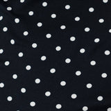 Mock Neck Polka Dot Top- Navy - Ana Patricia Boutique