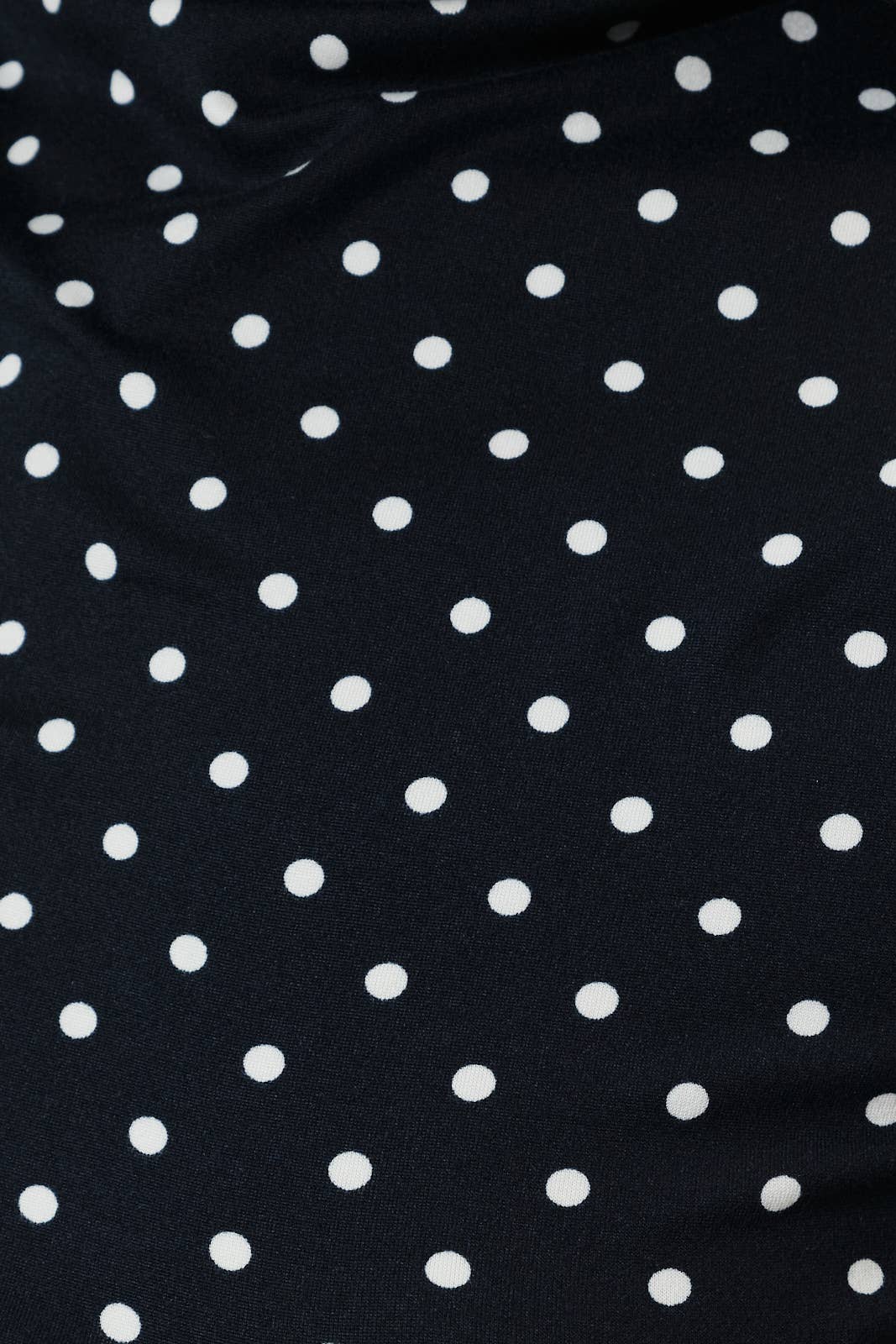 Mock Neck Polka Dot Top- Navy - Ana Patricia Boutique