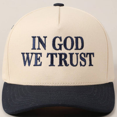 In God We Trust Trucker Hat- Navy