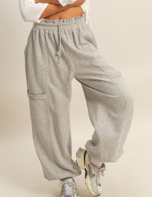 Burnout Joggers-Grey - Ana Patricia Boutique