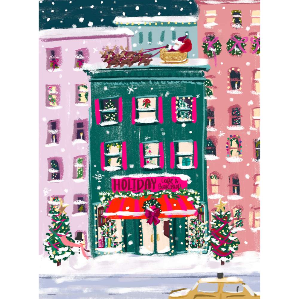 City Sidewalks 1000 Piece Holiday Christmas Puzzle - Ana Patricia Boutique