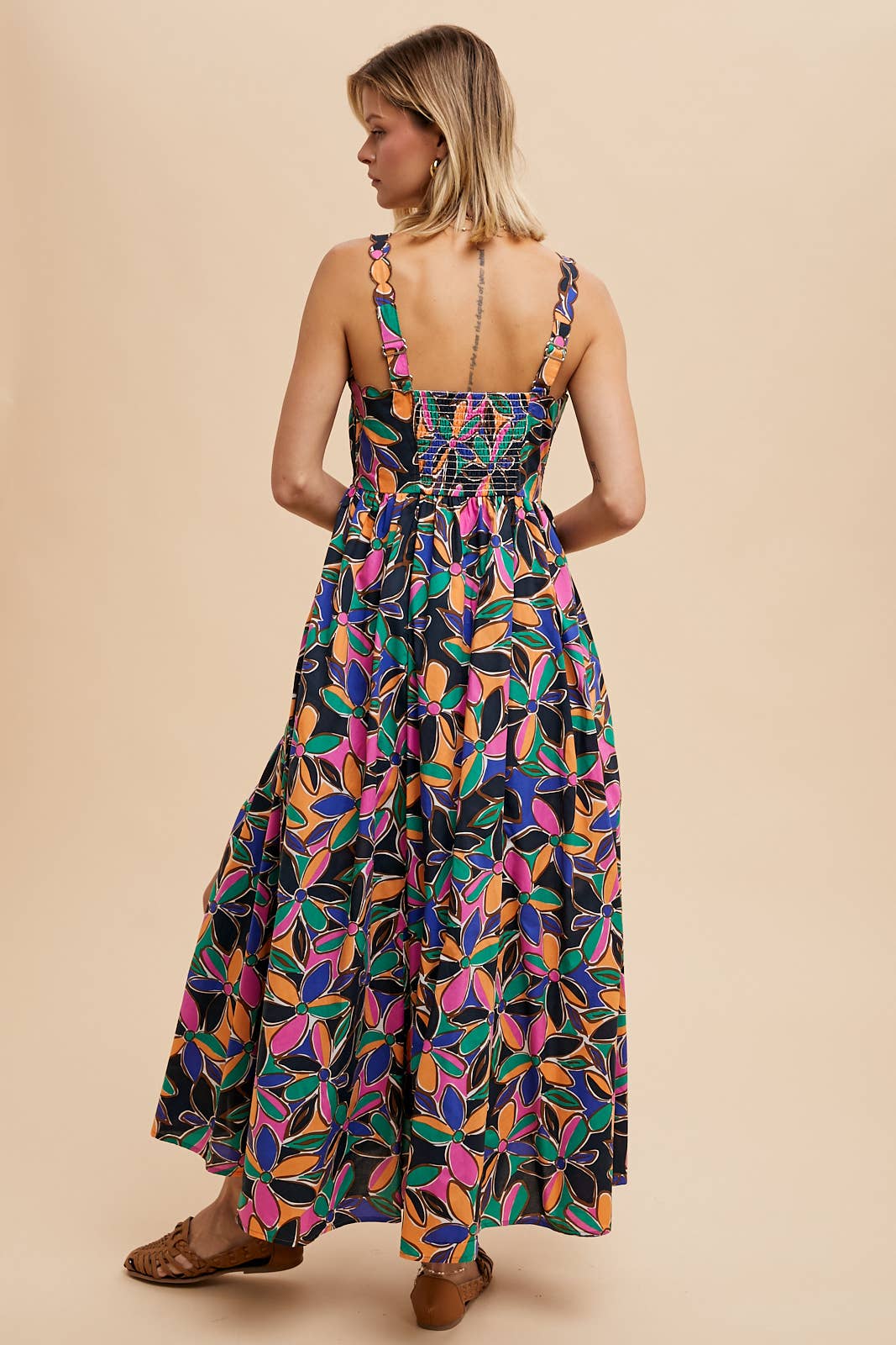 Bright Floral Print Maxi Dress - Ana Patricia Boutique
