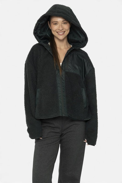 Cozy Sherpa Jacket- Black