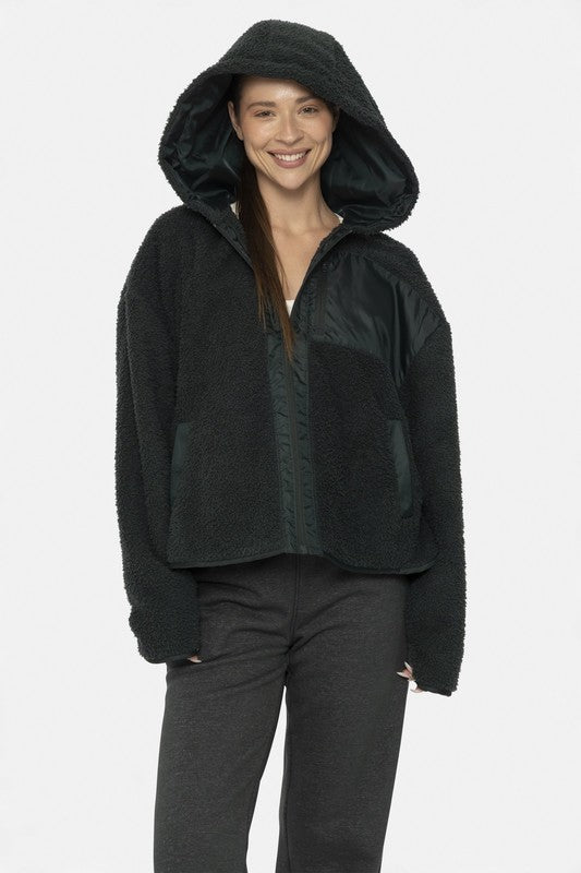 Cozy Sherpa Jacket- Black