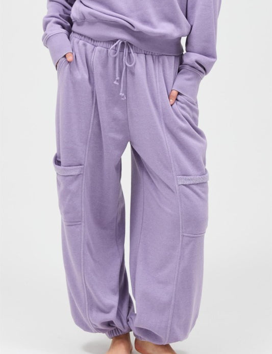 Burnout Joggers-Dusty Purple - Ana Patricia Boutique