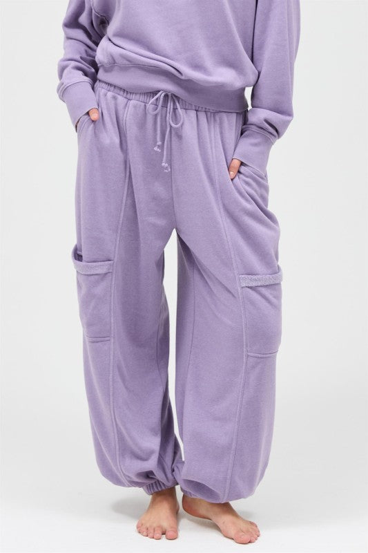 Burnout Joggers-Dusty Purple - Ana Patricia Boutique