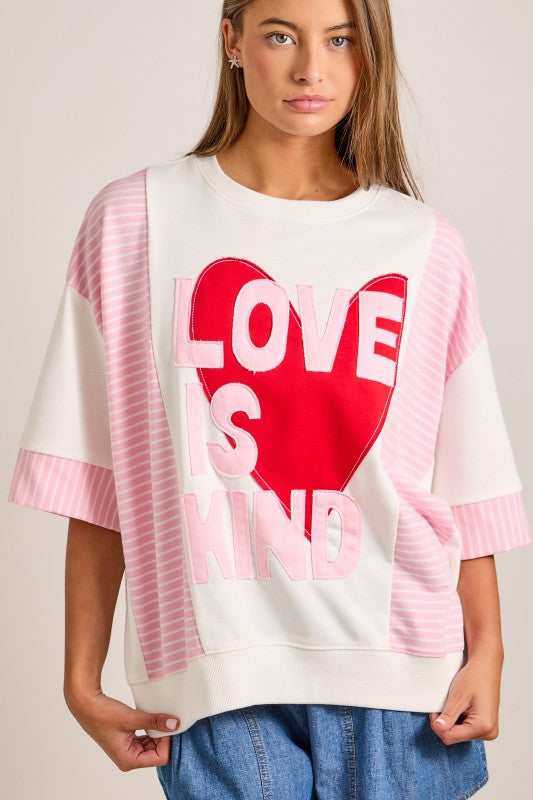Love is Kind Tee-Lt Pink - Ana Patricia Boutique