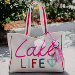 Lake Life Tote Bag: Beige Canvas / OS - Ana Patricia Boutique