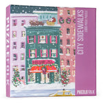 City Sidewalks 1000 Piece Holiday Christmas Puzzle - Ana Patricia Boutique