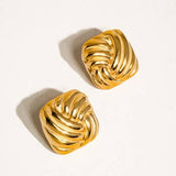 Wavy Square Earrings