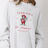 University of Nebraska Go Huskers Embroidered Mock Neck