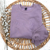 God is Good Embroidery Tee-Purple